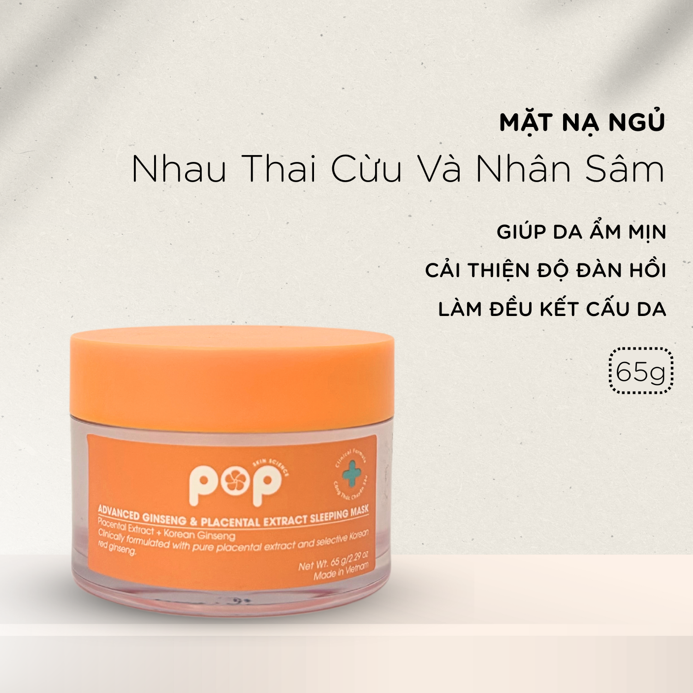 Mặt nạ ngủ nhau thai cừu và nhân sâm